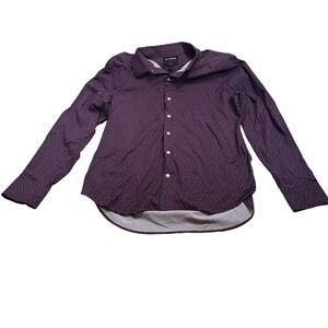 Bonobos Mens Athletic Fit Tech Shirt Purple Geometric Stretch BSH00535A L Reg